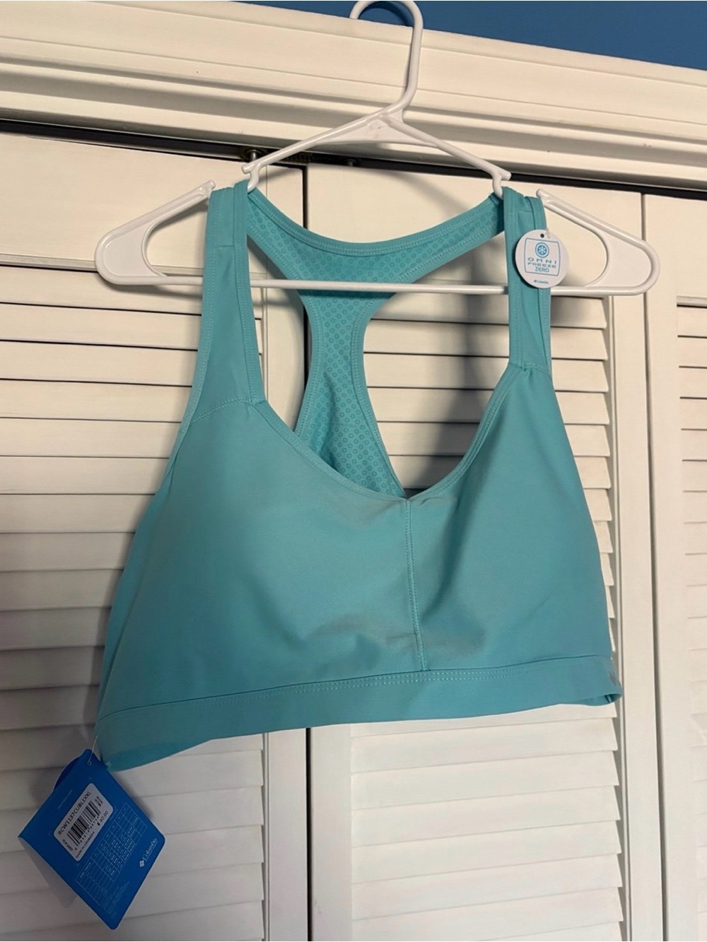 Columbia NWT Light Teal Racerback Sports Bra